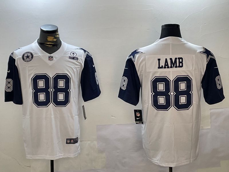 Men Dallas Cowboys #88 Lamb White 2024 Nike Limited NFL Jersey style 4->dallas cowboys->NFL Jersey